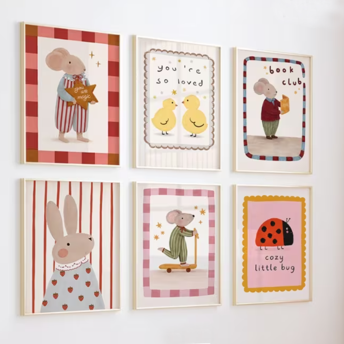Set van 6 Canvas 'Eclectic Happiness'