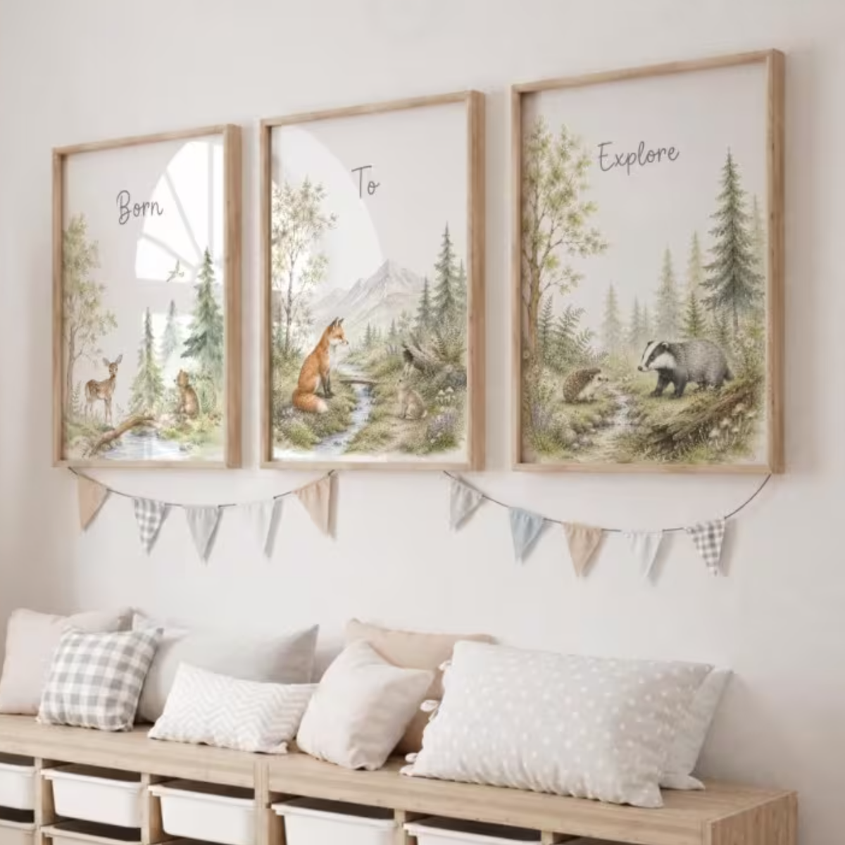 Set van 3 Canvas 'Born To Explore'