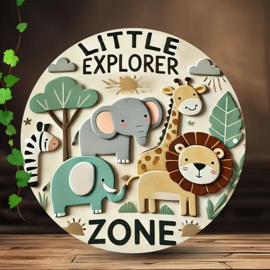 Aluminium Cirkel 'Little Explorer Zone'