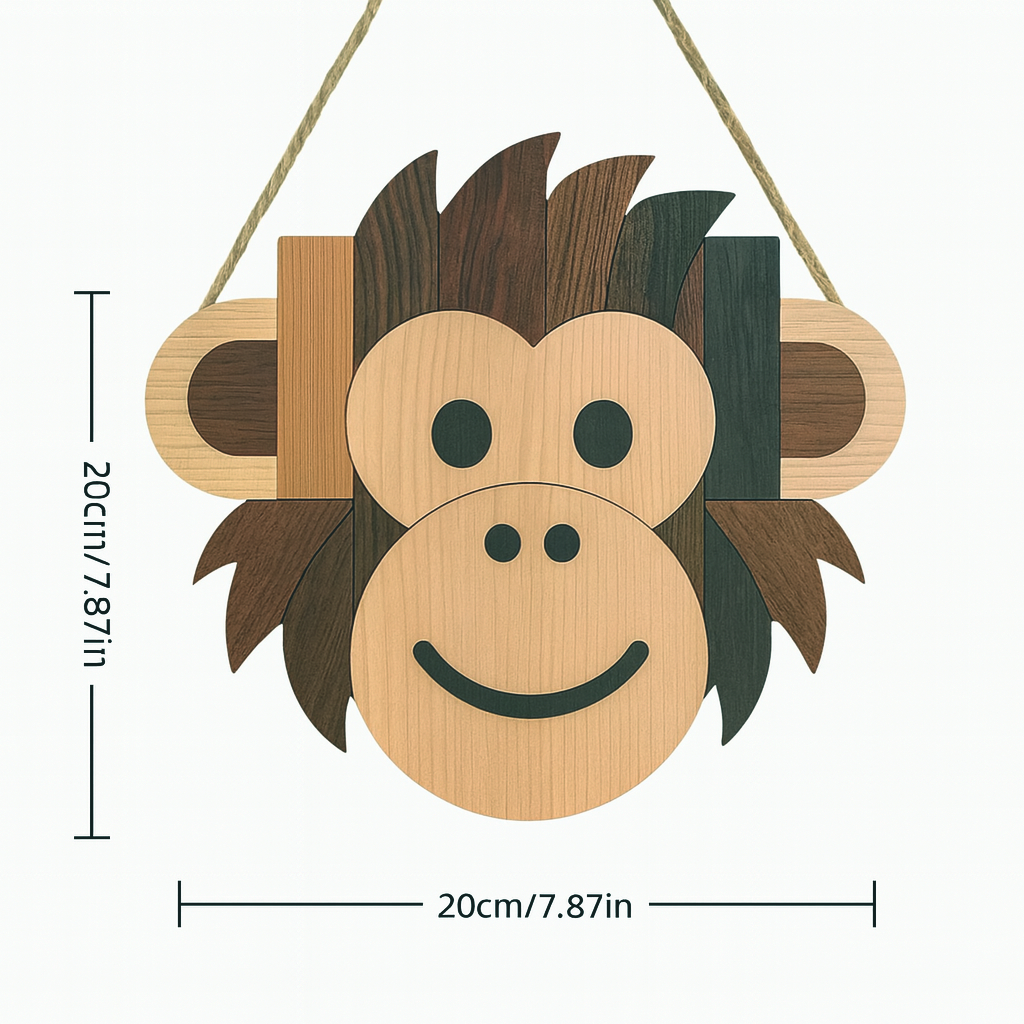 DIY: Houten Wandbordje 'Aap'