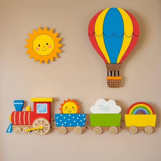 Houten Wand Decoratie Treintje