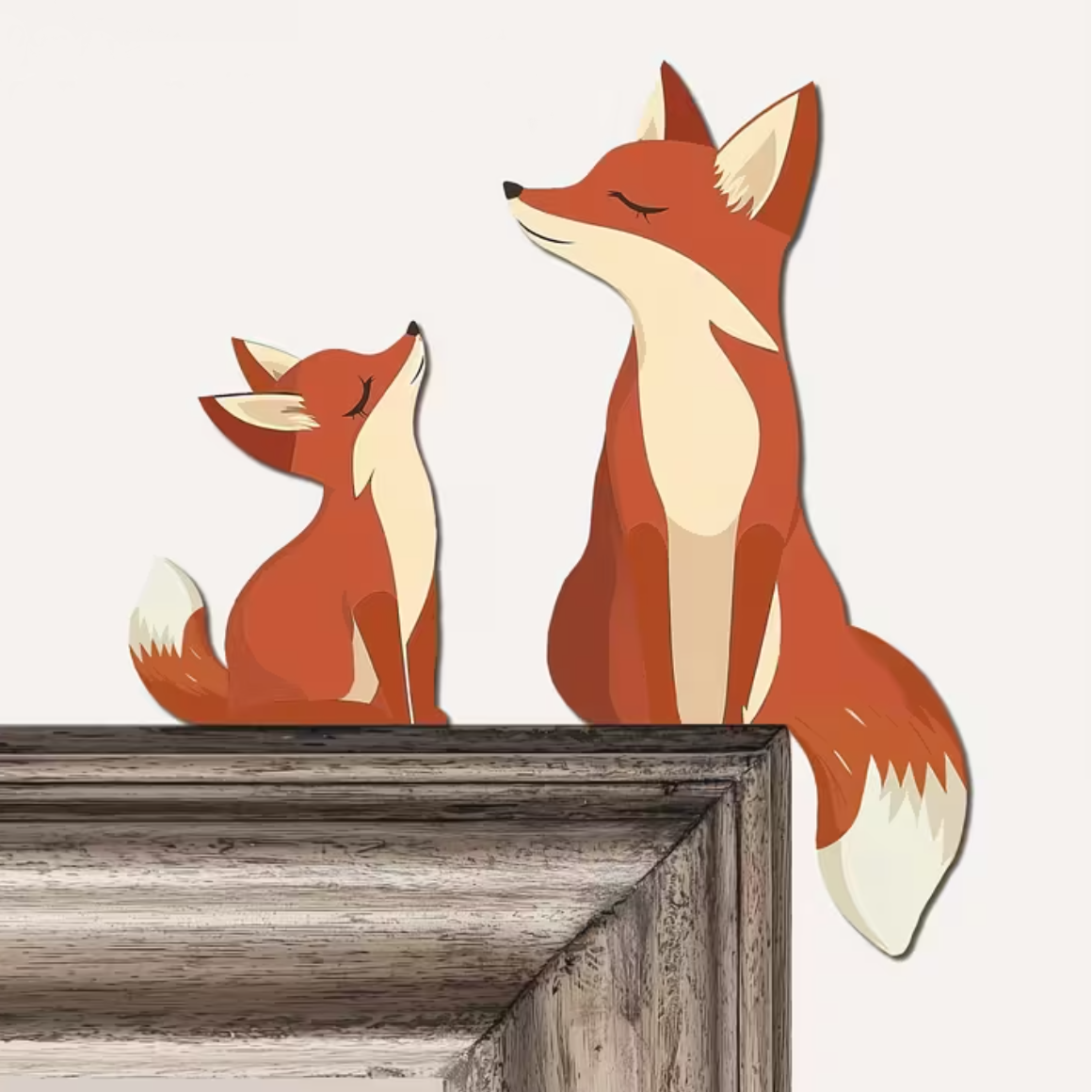 Houten Wand Decoratie Vosjes