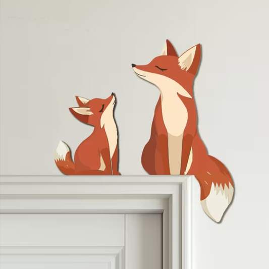 Houten Wand Decoratie Vosjes
