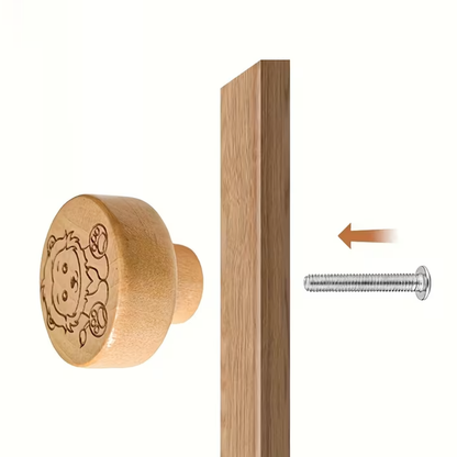 4 Stuks Houten Meubelknopjes