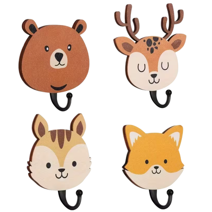Set van 4 Dierenkop Haakjes