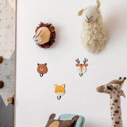 Set van 4 Dierenkop Haakjes