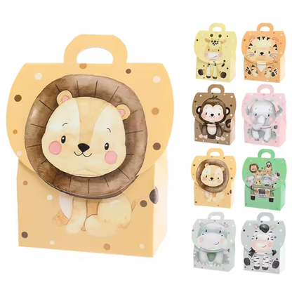 8 stuks Jungle Dieren Traktatiedoosjes