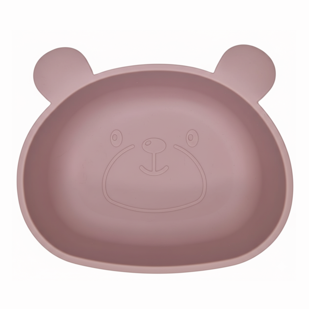 Siliconen Kommetje met Zuignap 'Beer' (Poeder-Roze)