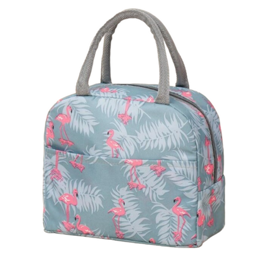 Lunchbag met flamingo print