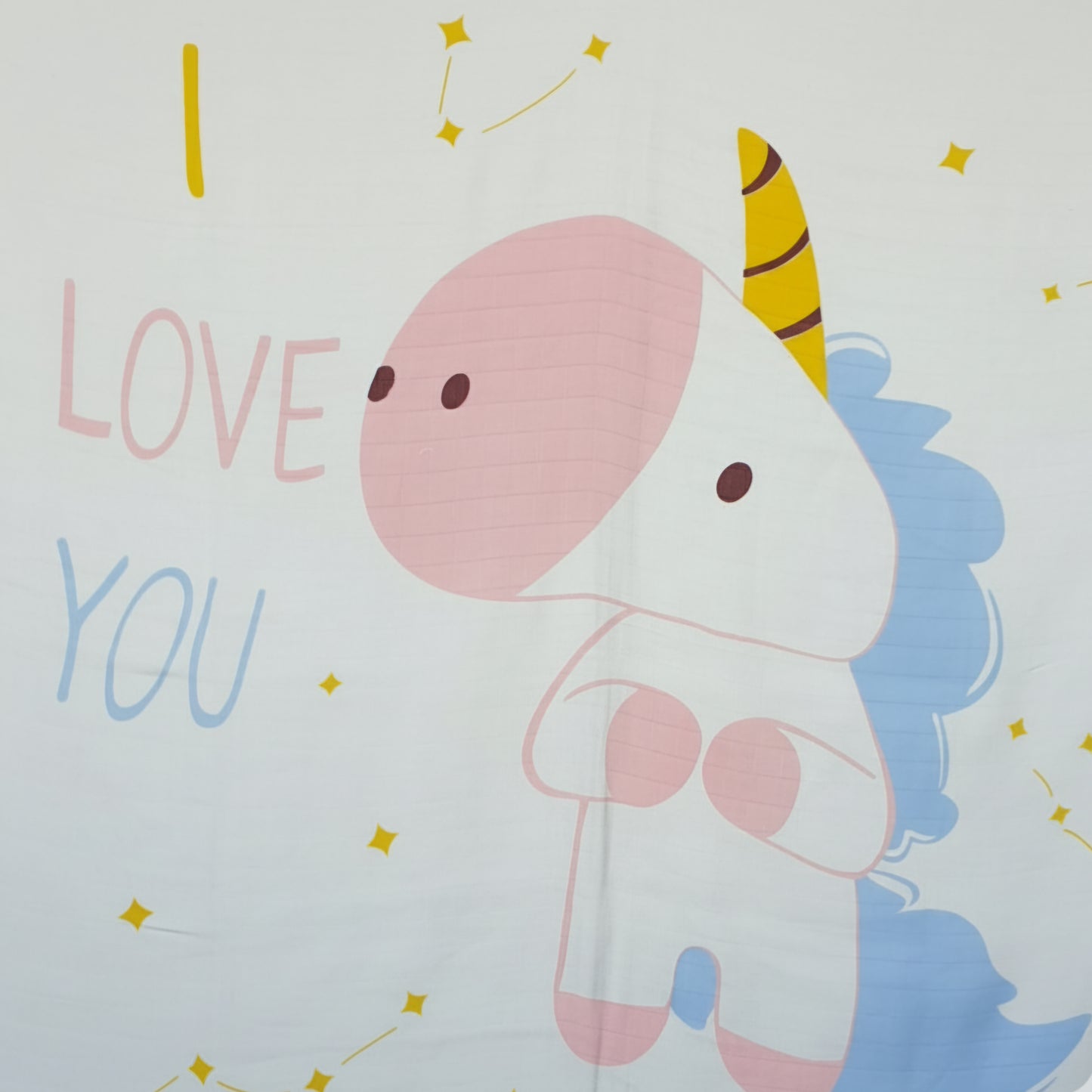 Hydrofiele Doek met Print (110x110 cm) 'I Love You'