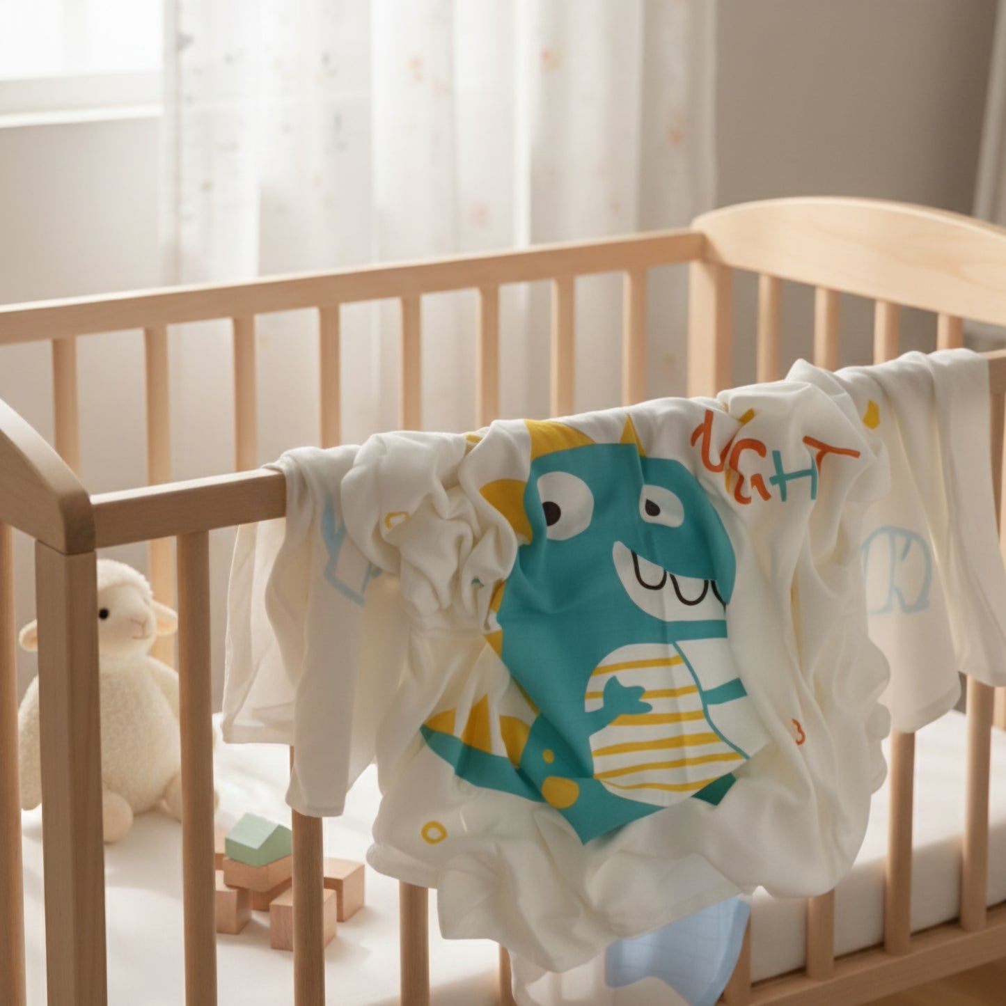 Hydrofiele Doek met Print (110x110 cm) 'Good Night'