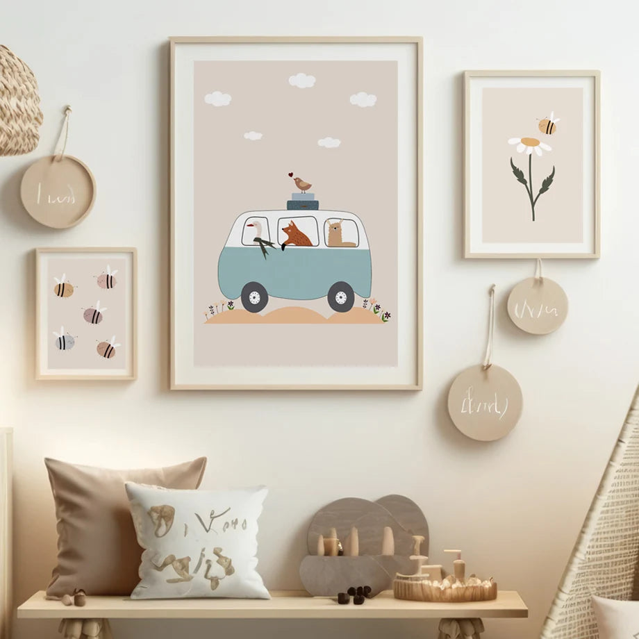 Canvas Poster 'Go Camping' sfeer