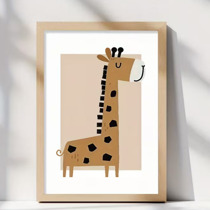 Set van 3 Canvas 'Beige Safari Dieren'