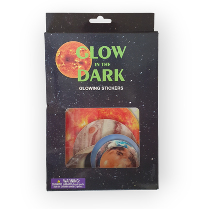 Glow in the dark stickers van planeten