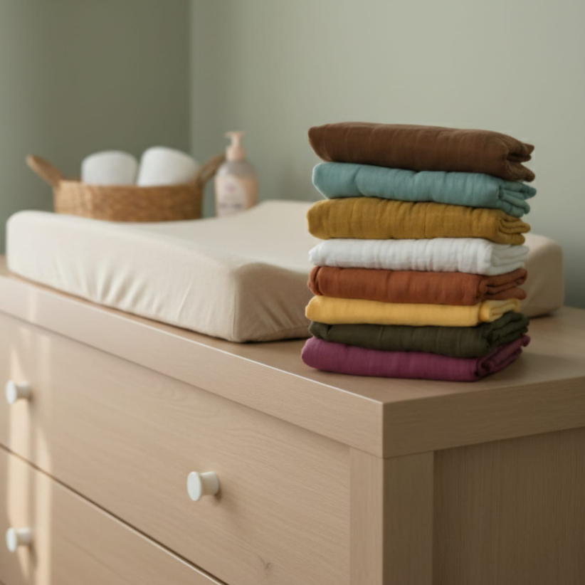 Effen Hydrofiele Doek in 8 Kleuren (110x120cm)