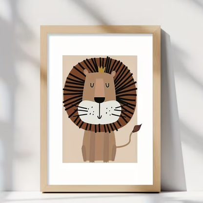 Set van 3 Canvas 'Beige Safari Dieren'