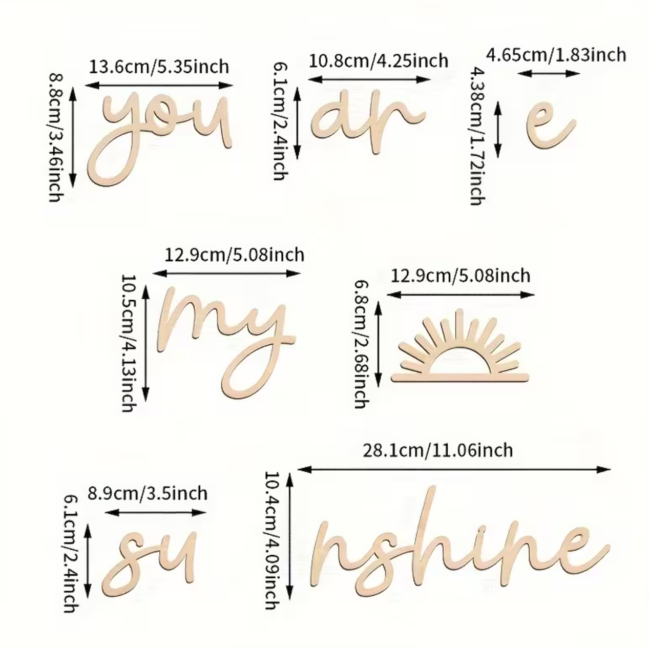 Houten Decoratie 'You are my Sunshine'