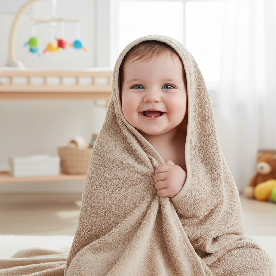 Coral Fleece Badcape Baby