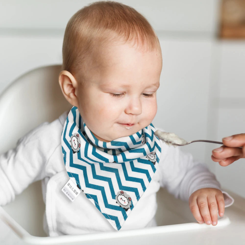 baby slab Bandana slabbetje met drukknoopje