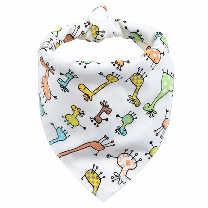 baby slab Bandana slabbetje met drukknoopje giraffe print