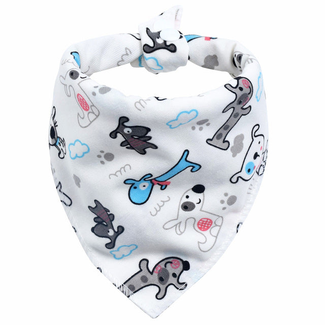 baby Bandana slabbetje met drukknoopje hondjes print