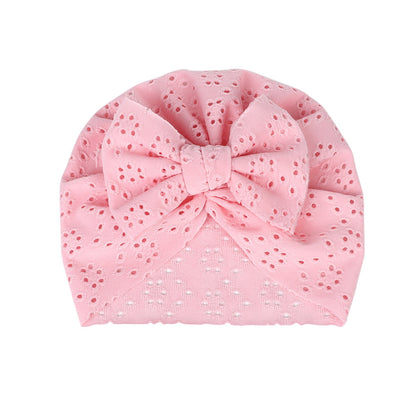 baby hoofdbedekking Turban met Strik in het roze