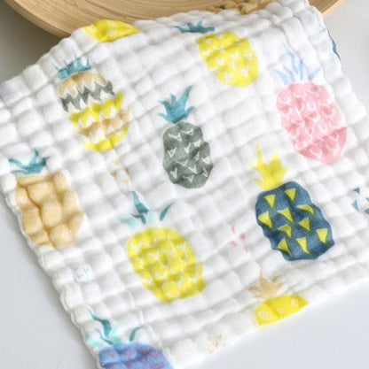 3 pack mousseline doekjes ananas print