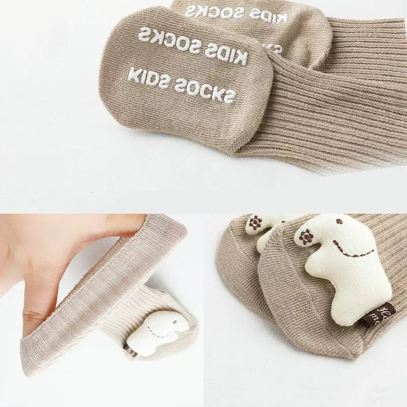 Katoenen babysokjes met anti-slip zool