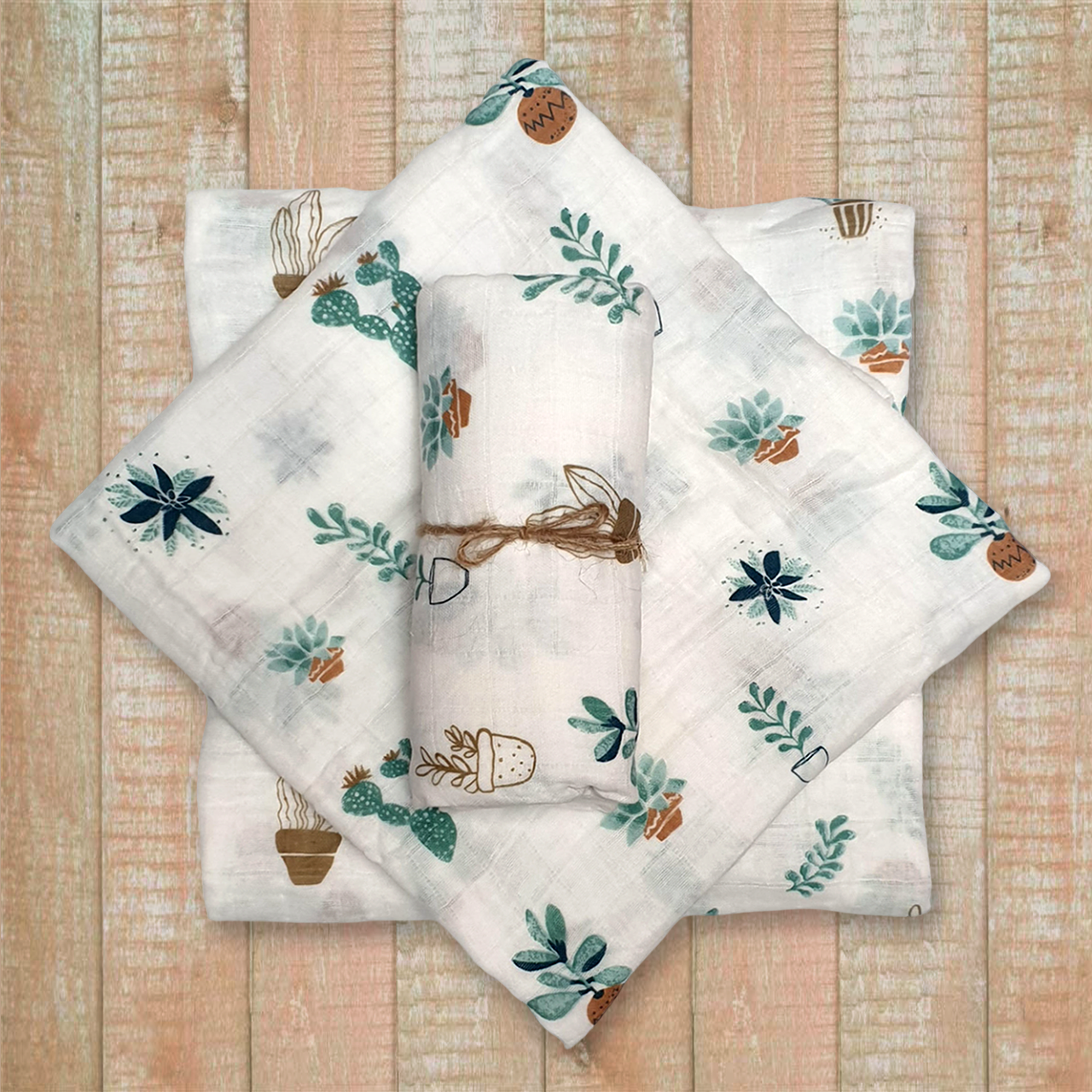 Hydrofiel doek met cactus print